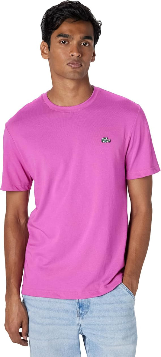 T-shirt rose en mélange de coton