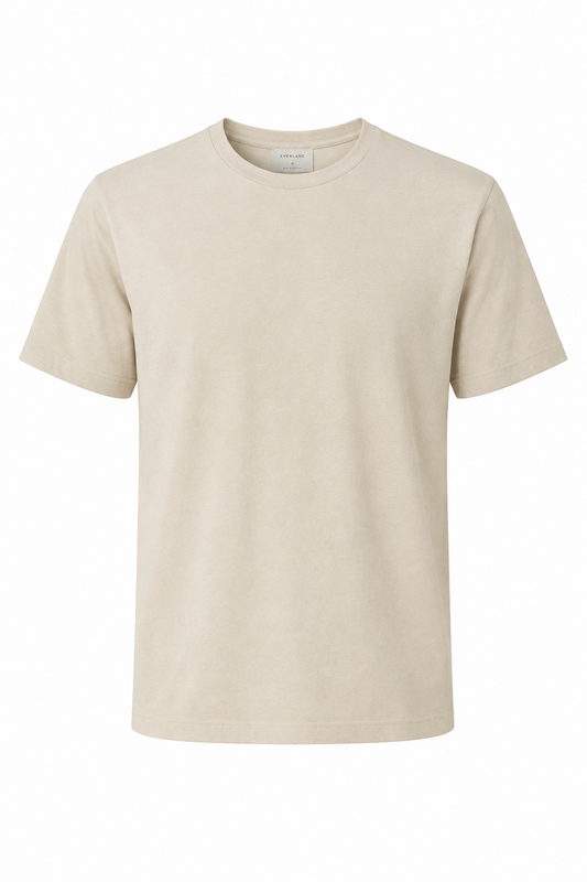 T-shirt homme en mélange de coton Beige